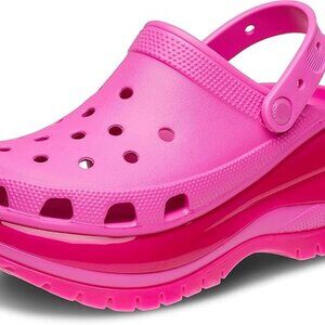 Crocs Unisex Adult Mega Crush Clogs Juice Hot Pink Mens 13 / Womens 15